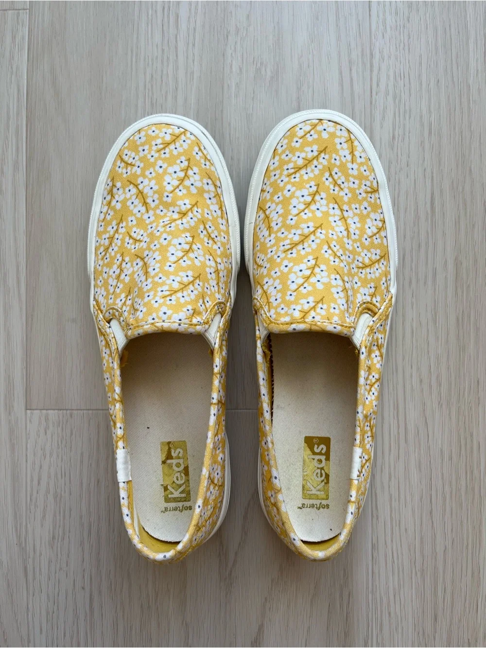 Keds Yellow Floral Slip-On Sneakers